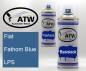 Preview: Fiat, Fathom Blue, LPS: 400ml Sprühdose + 400ml Klarlack - Set, von ATW Autoteile West.